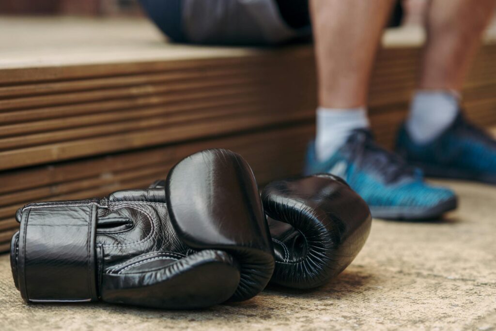 guantes de boxeo de vinilo