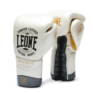 authentic 2 blancos guantes de boxeo leone authentic 2 blanco y dorado