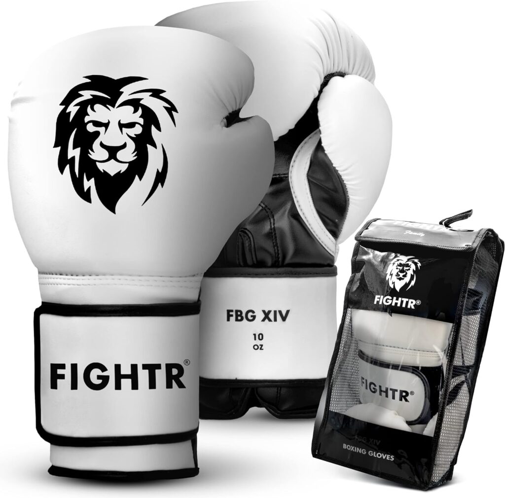 Guantes de Boxeo FIGHTR Premium en Blanco