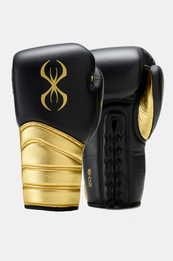 Guantes de Boxeo Sting Viper X, cierre de cuerda en Negro