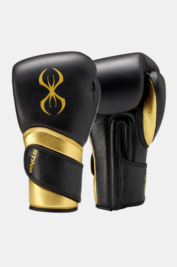 Guantes de Boxeo Sting Viper X, cierre de velcro en Negro